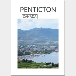 Penticton British Columbia Canada City Skyline Cityscape Souvenir Present Gift for Canadian T-shirt Apparel Mug Notebook Tote Pillow Sticker Magnet Posters and Art